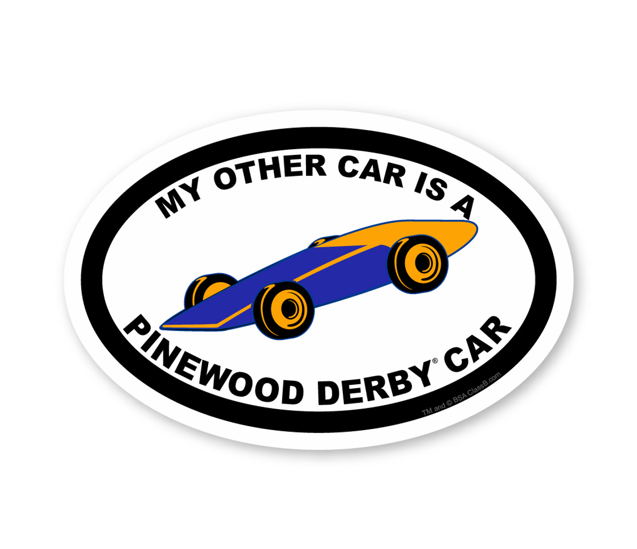 Cub Scout Pack Sticker - 8 pack - Oval Pinewood Derby (SP5427)