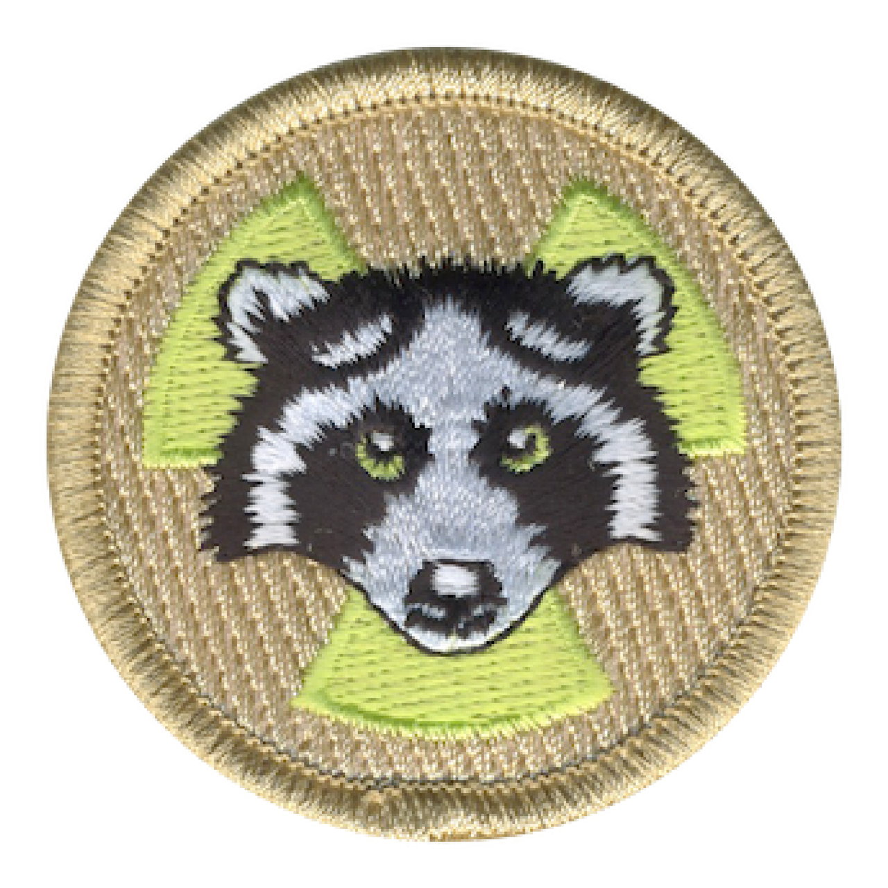 Radioactive Raccoon Patrol Patch – Embroidered Scout Uniform Patch