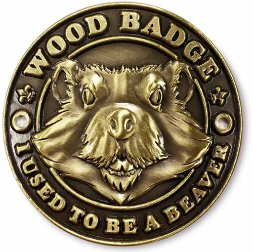 ナショナルバーテンダー認定バッチ Hiking Stick Medallion - Wood Badge Beaver