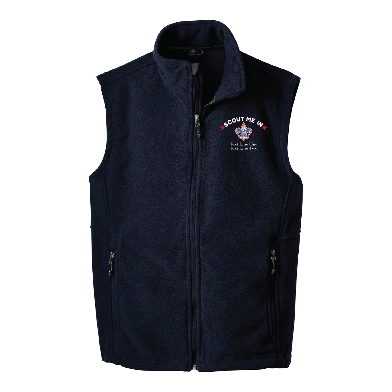 Fleece Vest with Embroidered Scout Me In Corporate Logo