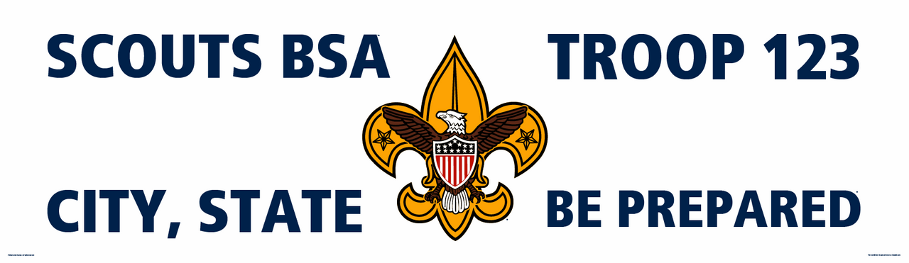 SP5027 Custom Scouts BSA Troop Banner with BSA logo