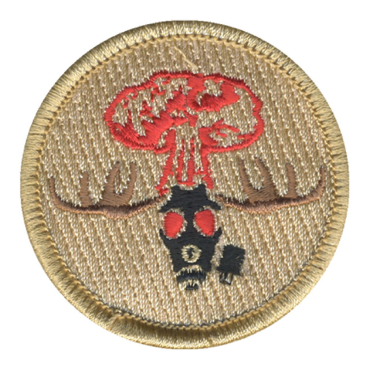 Atomic Moose Head Patrol Patch – Embroidered Scout Uniform Patch