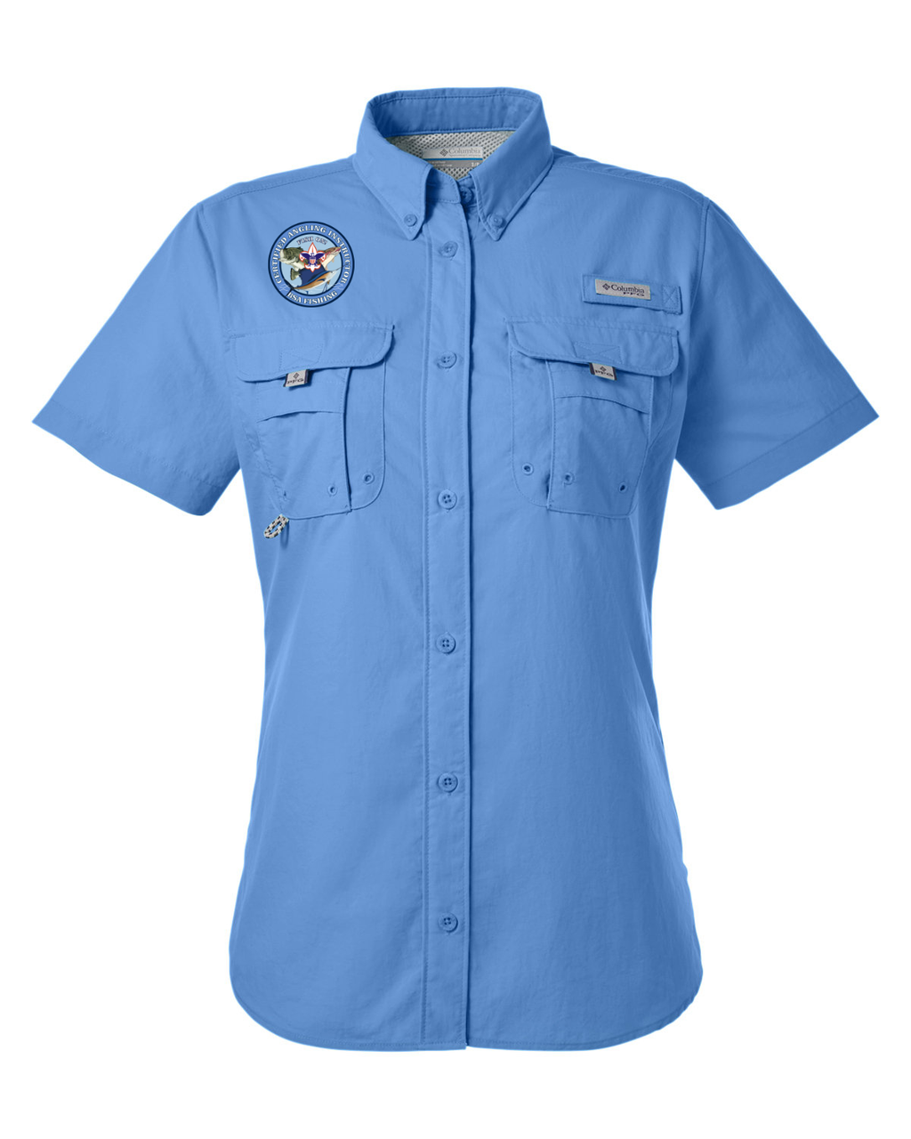 Ladies Columbia Blue Fishing Shirt