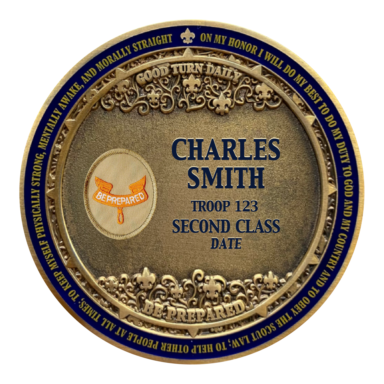 Second Class Scout Rank Challenge Coin