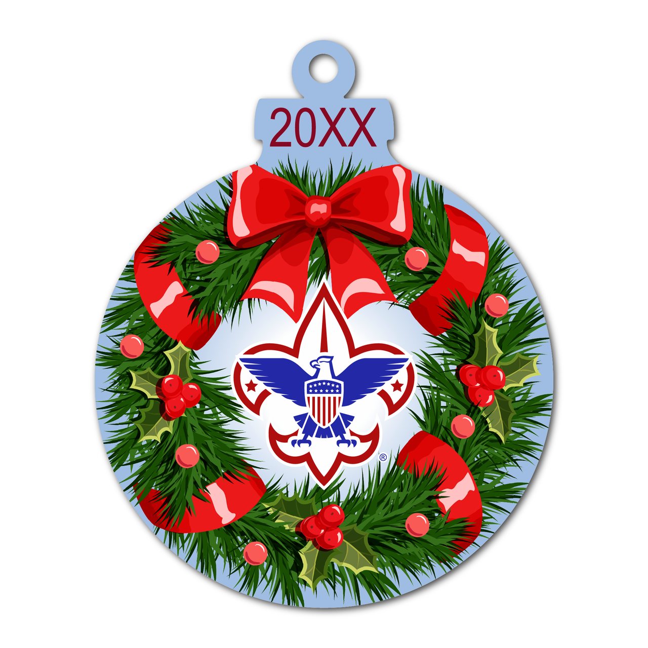 BSA Corporate Logo Christmas Christmas Ornament Wreath with Ribbon