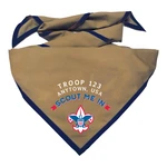 Troop Neckerchief with Scouting America Logo and Scout Me In Logo