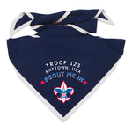 Troop Neckerchief with BSA Logo and Scout Me In Logo