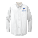 Long Sleeve Easy Care Shirt Men's with Scouting America Logo - White