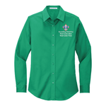 Ladies Long Sleeve Easy Care Shirt with Scouting America Logo - Court Green