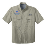 Short Sleeve Fishing Shirt with Scouting America Logo - Driftwood