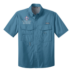 Short Sleeve Fishing Shirt with Scouting America Logo - Blue Gill