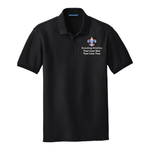 Cotton Pique Mens Polo with Scouting America Logo - Black