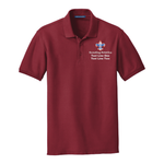Cotton Pique Mens Polo with Scouting America Logo - Burgundy
