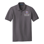 Cotton Pique Mens Polo with Scouting America Logo - Graphite