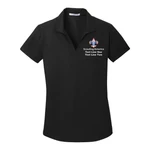 Scouts Grid Ladies Wicking Polo with Scouting America Corporate Logo [Black]