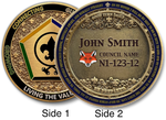 Wood Badge Coin with engravable / printable space for personalization