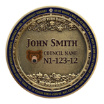 Wood Badge Coin with engravable / printable space for personalization