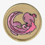 Pink Axolotl Patrol Patch - embroidered 2 in round by ClassB