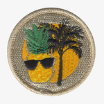 Sunbathing Pineapple Patrol Patch - embroidered 2 in round by ClassB