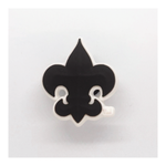 Scouting America Fleur-De-Lis Shoe Charm - close-up front