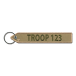 Scouting America Zipper Pull Embroidered Keychain Flight Tag with BSA Fleur-De-Lis
