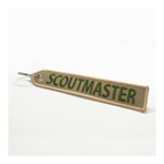 Scoutmaster Zipper Pull Embroidered Keychain Flight Tag with BSA Fleur-De-Lis