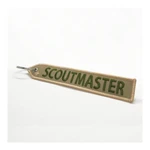 Scoutmaster Zipper Pull Embroidered Keychain Flight Tag with Scouting America Fleur-De-Lis