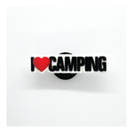 I Love Camping Shoe Charm - Front
