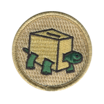 Box Turtle Patrol Patch - embroidered 2 in round