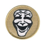 Laughing Mask Patrol Patch - embroidered 2 in round