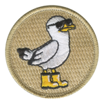 Suspicious Seagulls Patrol Patch - embroidered 2 in round