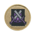 Pixel Sword Patrol Patch - embroidered 2 in round