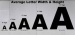 Available Lettering Size Example 