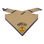 Cub Scout Pack Neckerchief with Cub Scout Logo on light neckerchief