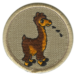 Spitting Llama Scout Patrol Patch - embroidered 2 inch round