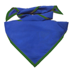 Blank Royal Blue Neckerchief with Forest Green Piped Edge - Troop Size (B848 AZ 66/71)