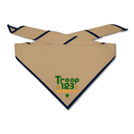 Scout Troop Neckerchief - Disco Troop on light neckerchief