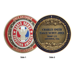 Eagle Scout Badge Coin - Once an Eagle, Always an Eagle Scout Coin [Front & Back]