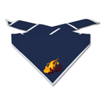 Cub Scout Pack Neckerchief with Cub Scout Flaming Pack Design on dark neckerchief