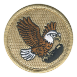 Eagle with Glasses Patrol Patch - embroidered 2 in round