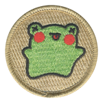 Silly Frog Patrol Patch - embroidered 2 in round