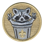 Dumpster Diving Raccoon Patrol Patch - embroidered 2 in round