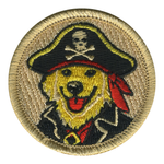 Golden Pirates Patrol Patch - embroidered 2 in round