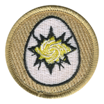 Imploding Egg Patrol Patch - embroidered 2 in round