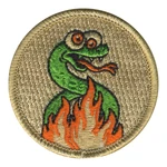 Flaming Snake Patrol Patch - embroidered 2 in round