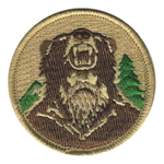 Bear Man Patrol Patch - embroidered 2 in round