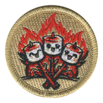Campfire Marshmallows Patrol Patch - embroidered 2 in round