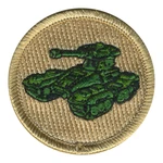 Green Tank Patrol Patch - embroidered 2 in round