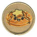 Happy Waffle Patrol Patch - embroidered 2 in round