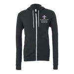 Unisex Sponge Fleece Full-Zip Hoodie Sweatshirt = Dark Grey